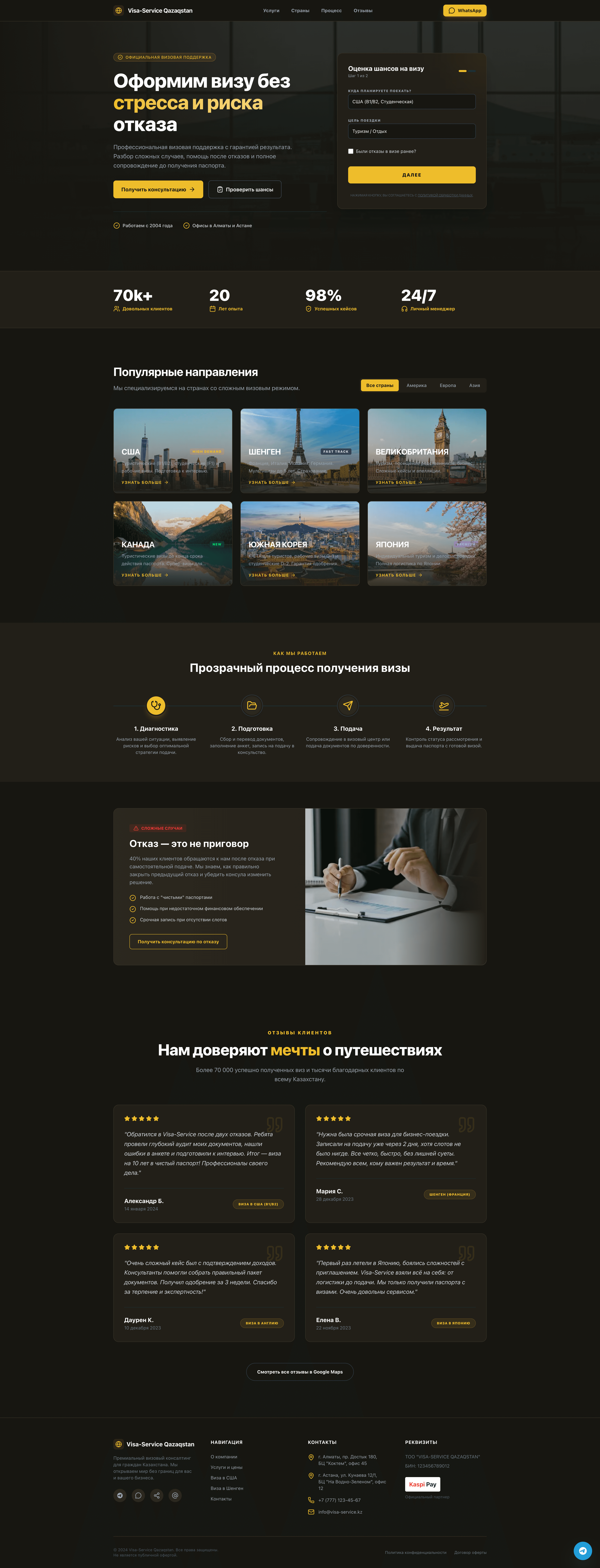 Визовый Центр — Корпоративный сайт project